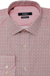 ASTOR RED PRINT BUTTON DOWN DRESS SHIRT - CASUAL /FORMAL EVENT - FRONT VIEW