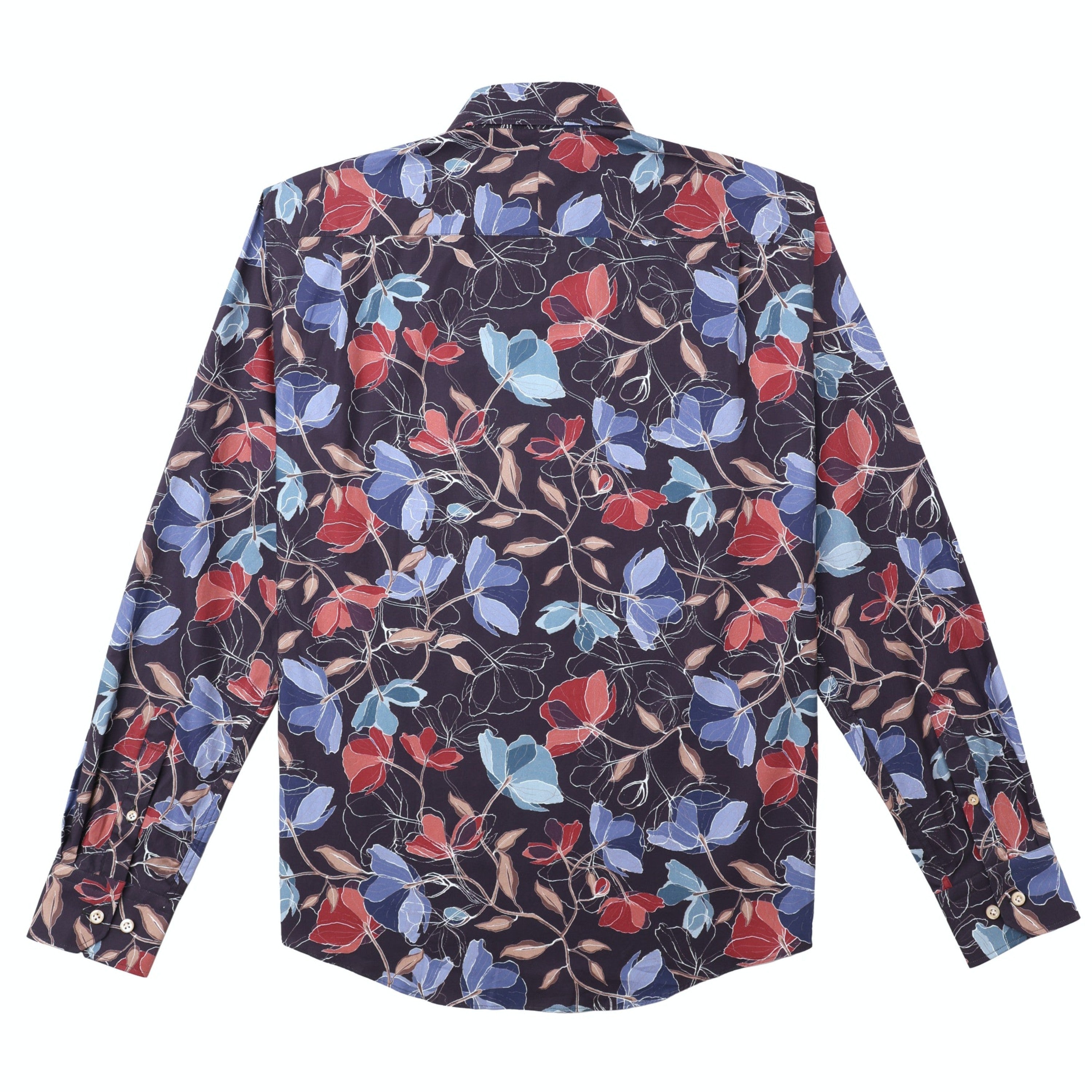 HARRISON_TREFFORT_LUXURY_BLACK_FLORAL_HIGH-END_SHIRT_DARK_PLUM_EUROPEAN_MADE_BACK
