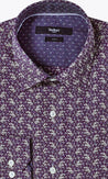 RIVINGTON RED PRINT BUTTON DOWN DRESS SHIRT - CASUAL /FORMAL EVENT - FRONT VIEW