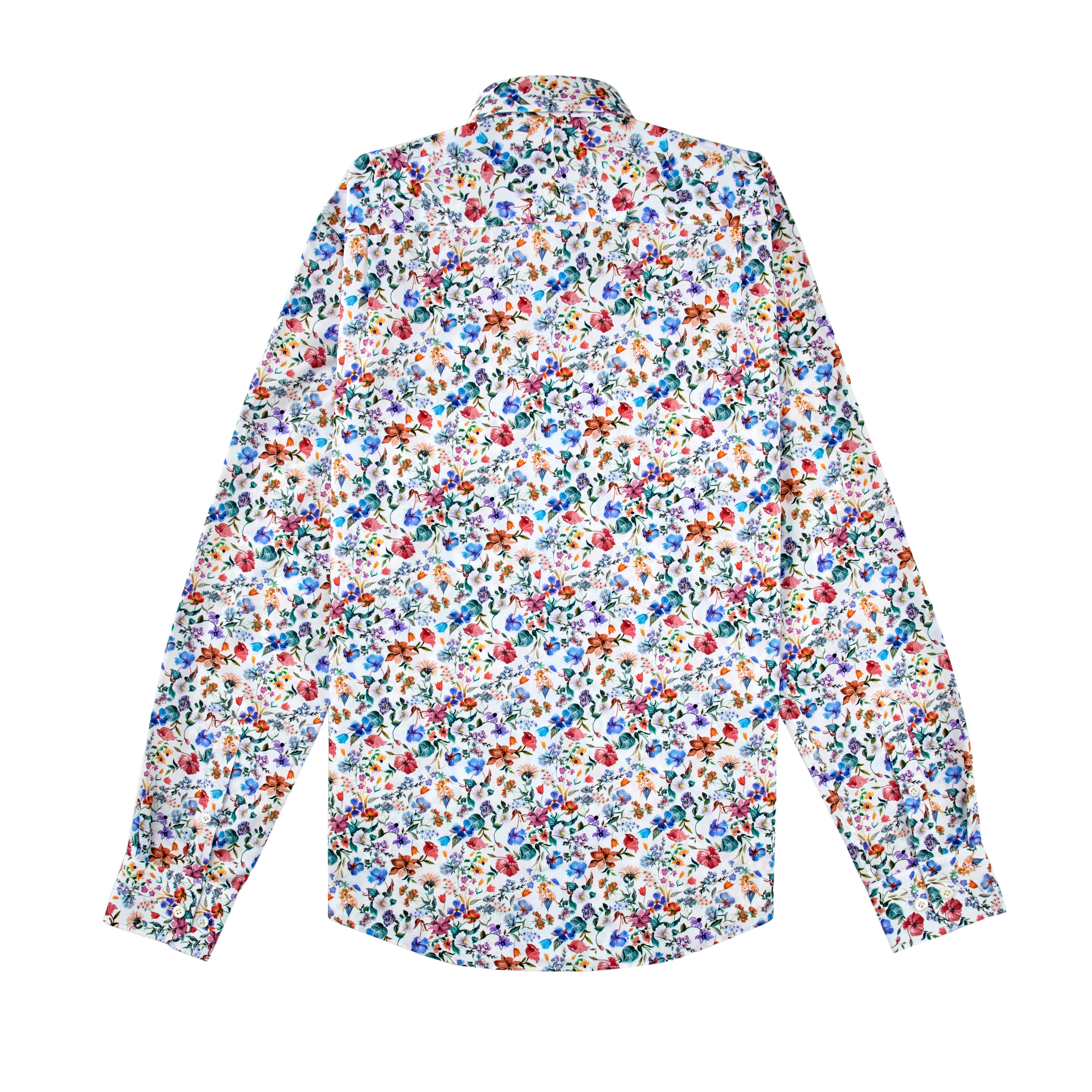 TREFFORT LUXURY CABRINI  MENS FLORAL PRINT SHIRT CONTEMPORARY REGULAR FIT BACK