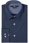 DANIELS NAVY BLUE BUTTON DOWN DRESS SHIRT - CASUAL /FORMAL EVENT - FRONT VIEW