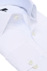 TUDOR WHITE LINEN BUTTON DOWN DRESS SHIRT - CASUAL /FORMAL EVENT - SIDE VIEW