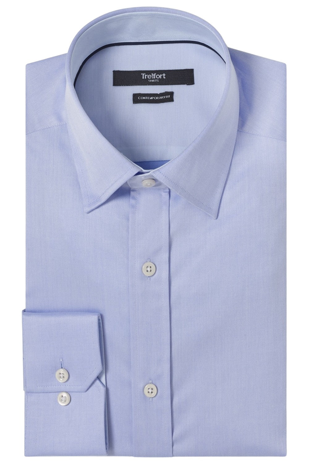 EVANS BLUE BUTTON DOWN DRESS SHIRT - CASUAL /FORMAL EVENT - FRONT VIEW