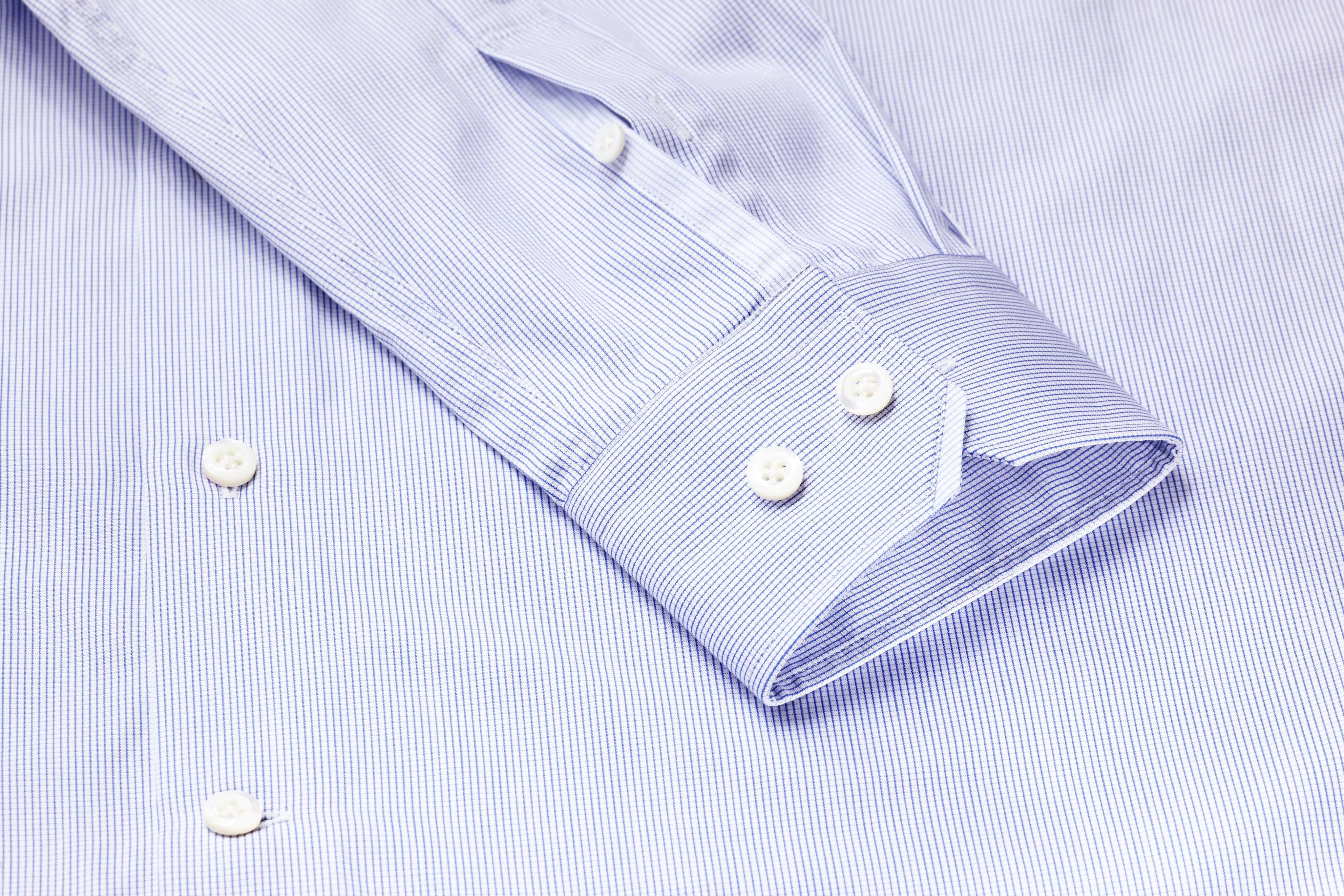 Ailey Light Blue luxury men's dress shirt contrast collar – Treffort