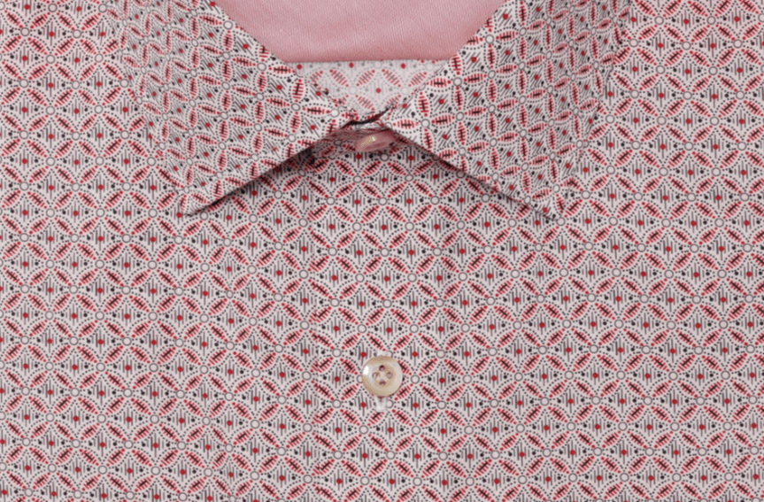 Astor Red deco print luxury men's dress shirt – Treffort