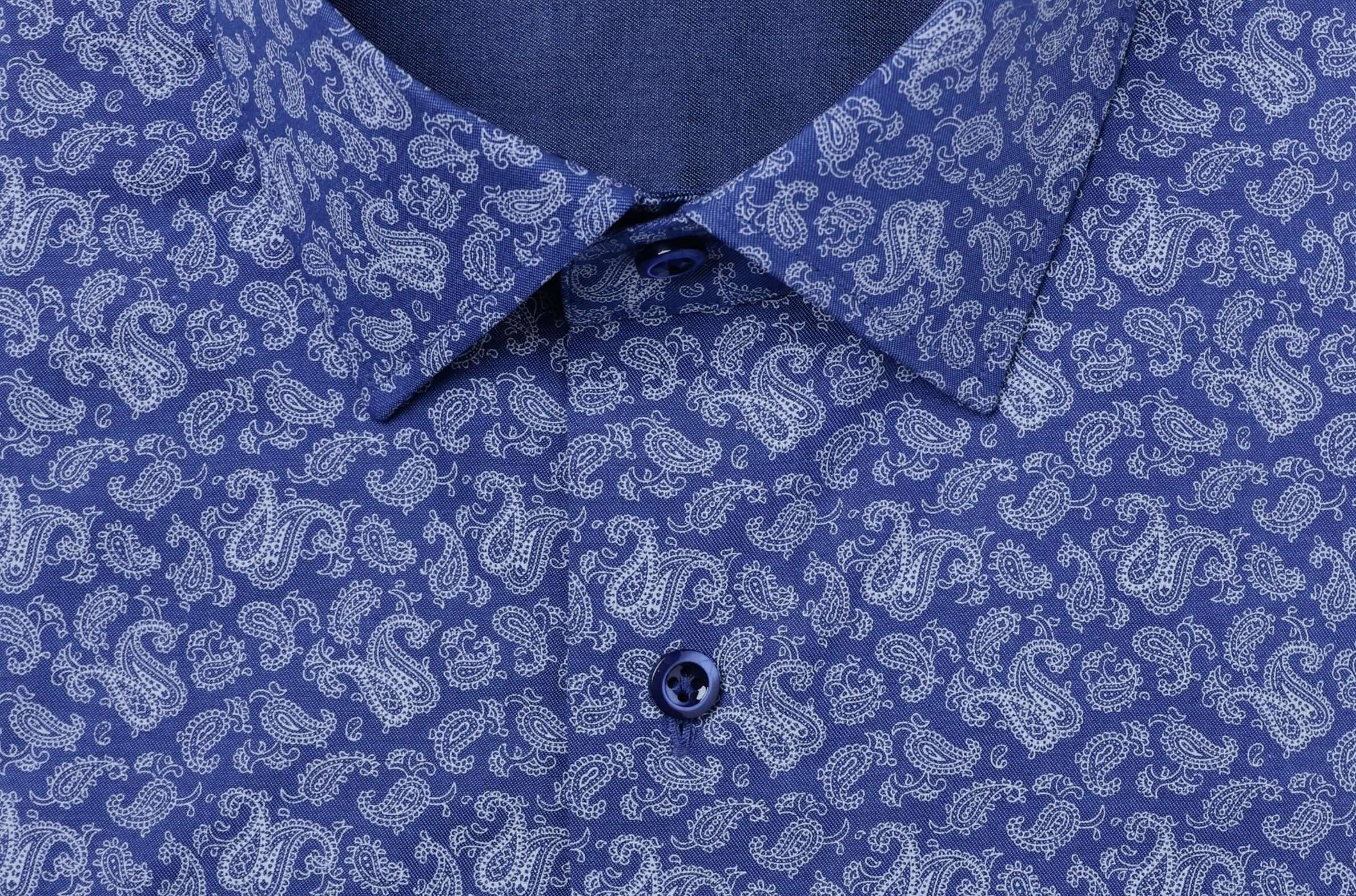Barrow Blue Tan paisley luxury men's dress shirt – Treffort