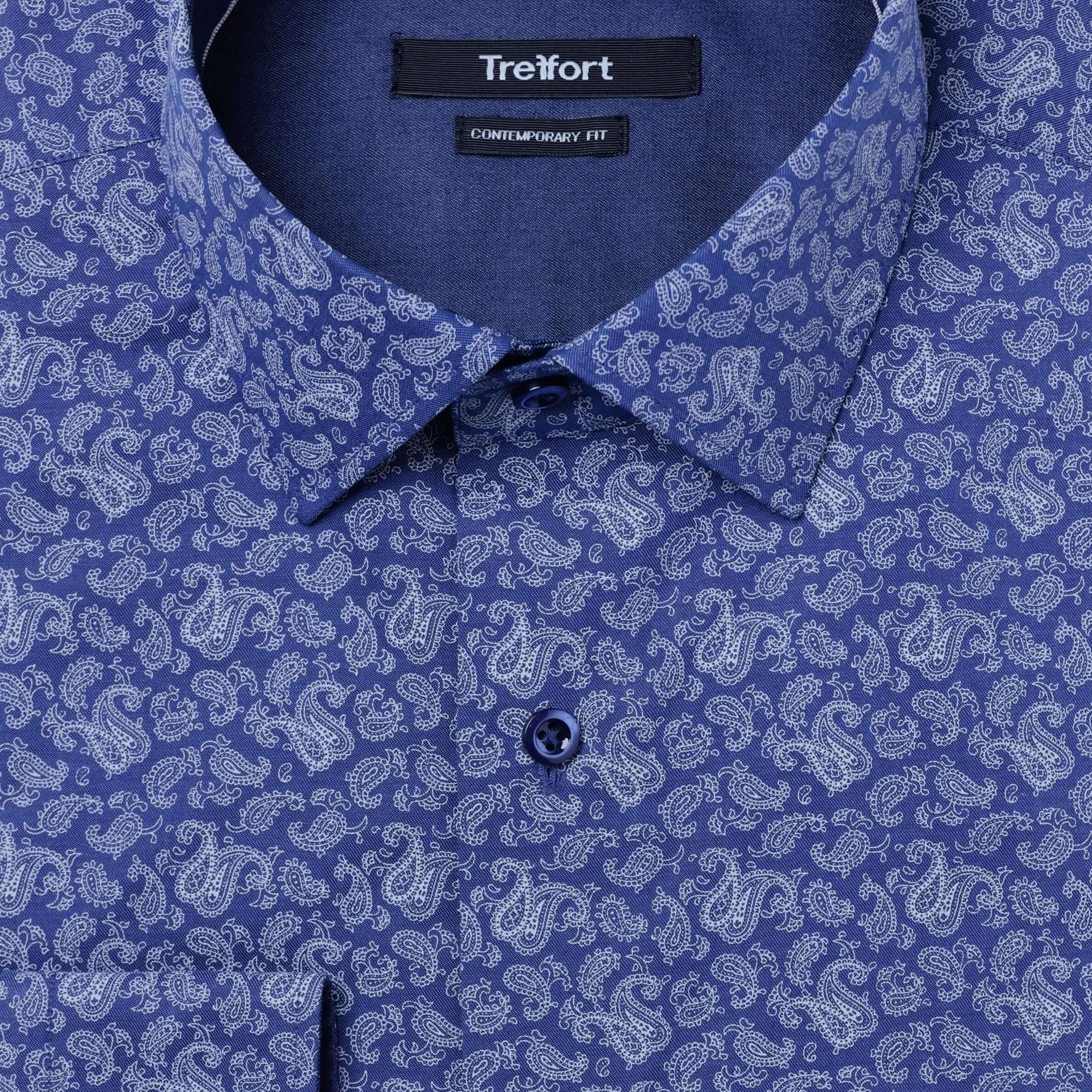 Barrow Blue Tan paisley luxury men's dress shirt – Treffort