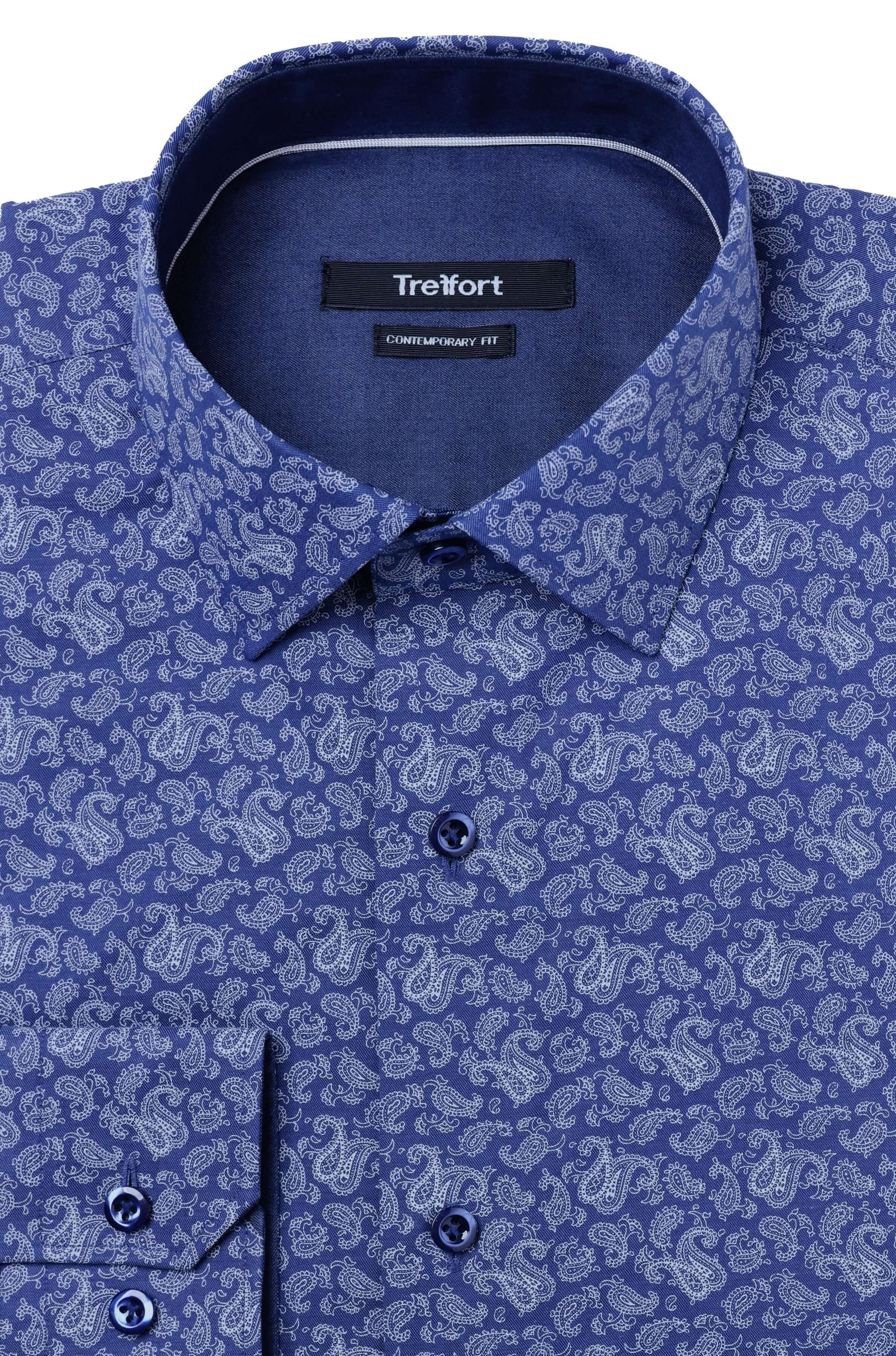 Barrow Blue Tan paisley luxury men's dress shirt – Treffort