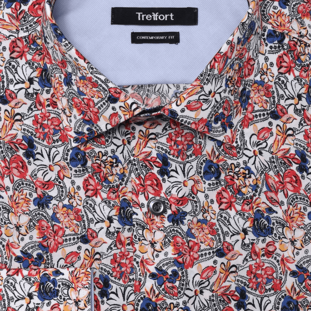 Bowery multicolor floral print luxury men's dress shirt – Treffort