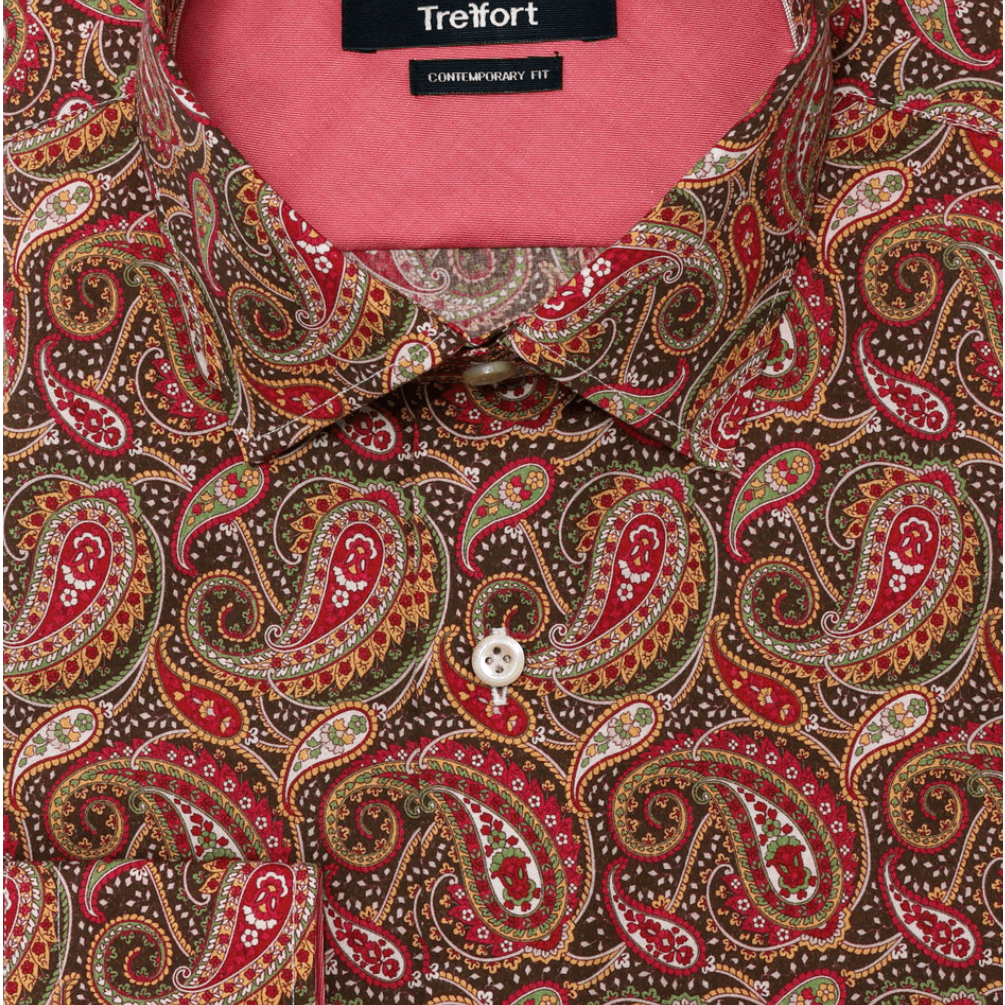 Ellington multicolor paisley print luxury men's dress shirt – Treffort