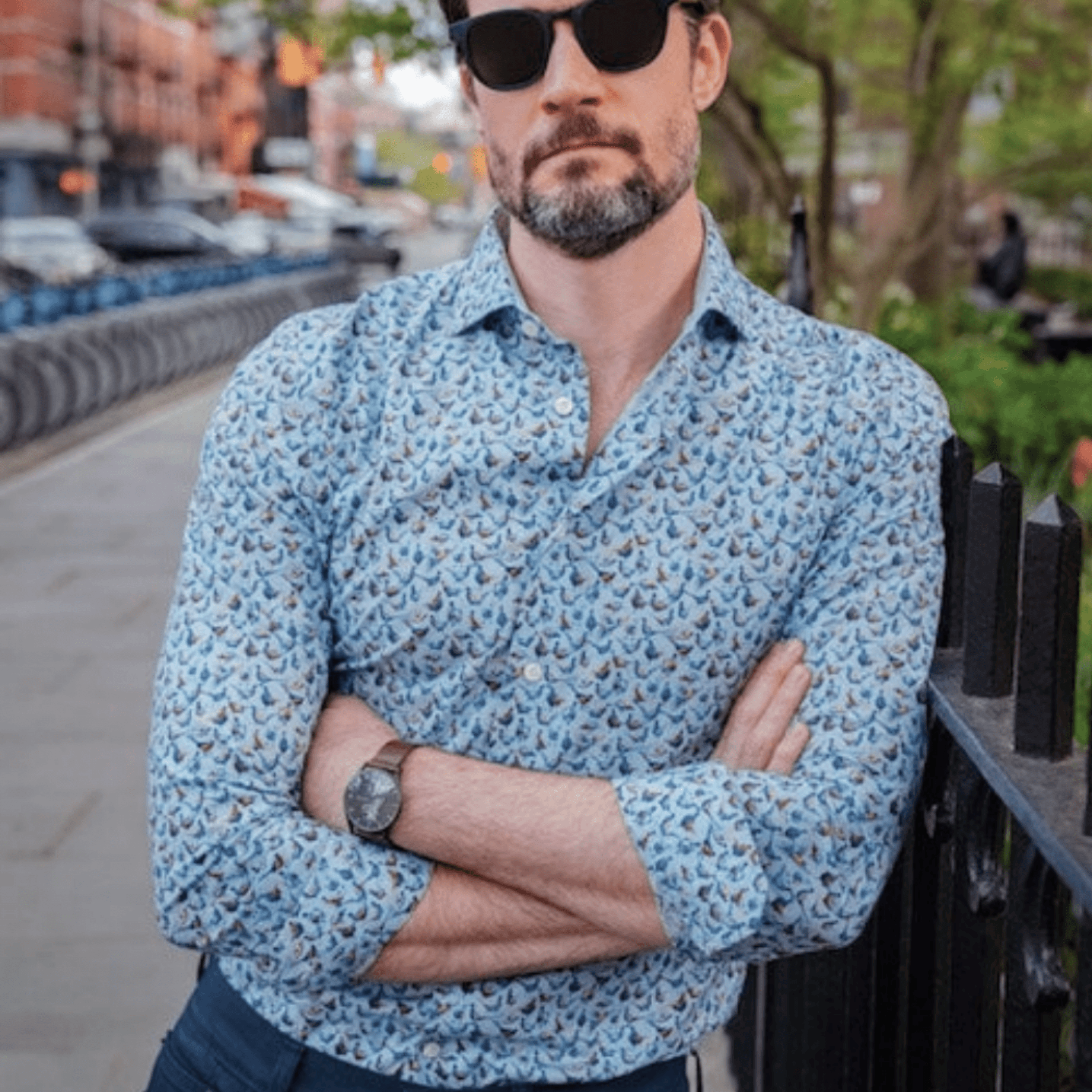 Pheasant Print multicolor bird print luxury men's dress shirt – Treffort