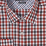 Monroe Navy Red checkered luxury men's dress shirt – Treffort