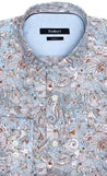 NAUTILUS PRINT BUTTON DOWN DRESS SHIRT - CASUAL /FORMAL EVENT - FRONT VIEW