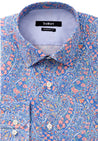 VESTRY PRINT BUTTON DOWN DRESS SHIRT - CASUAL /FORMAL EVENT - FRONT VIEW