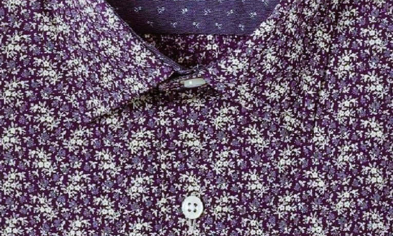 Rivington Wine floral print luxury men's dress shirt – Treffort
