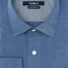 Stanton Blue Chambray luxury men's dress shirt contrast collar – Treffort