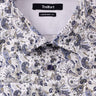 Hamilton Luxury Men's Paisley Dress Shirt – Multicolor | Treffort in close-up, showcasing its intricate paisley pattern and craftsmanship.