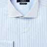 Hester Luxury Men's Striped Dress Shirt – Blue | Treffort, premium cotton, elegant design for versatile occasions