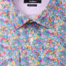Mitchell Luxury Men's Floral Print Dress Shirt – Multicolor | Treffort, vibrant floral pattern on premium cotton.