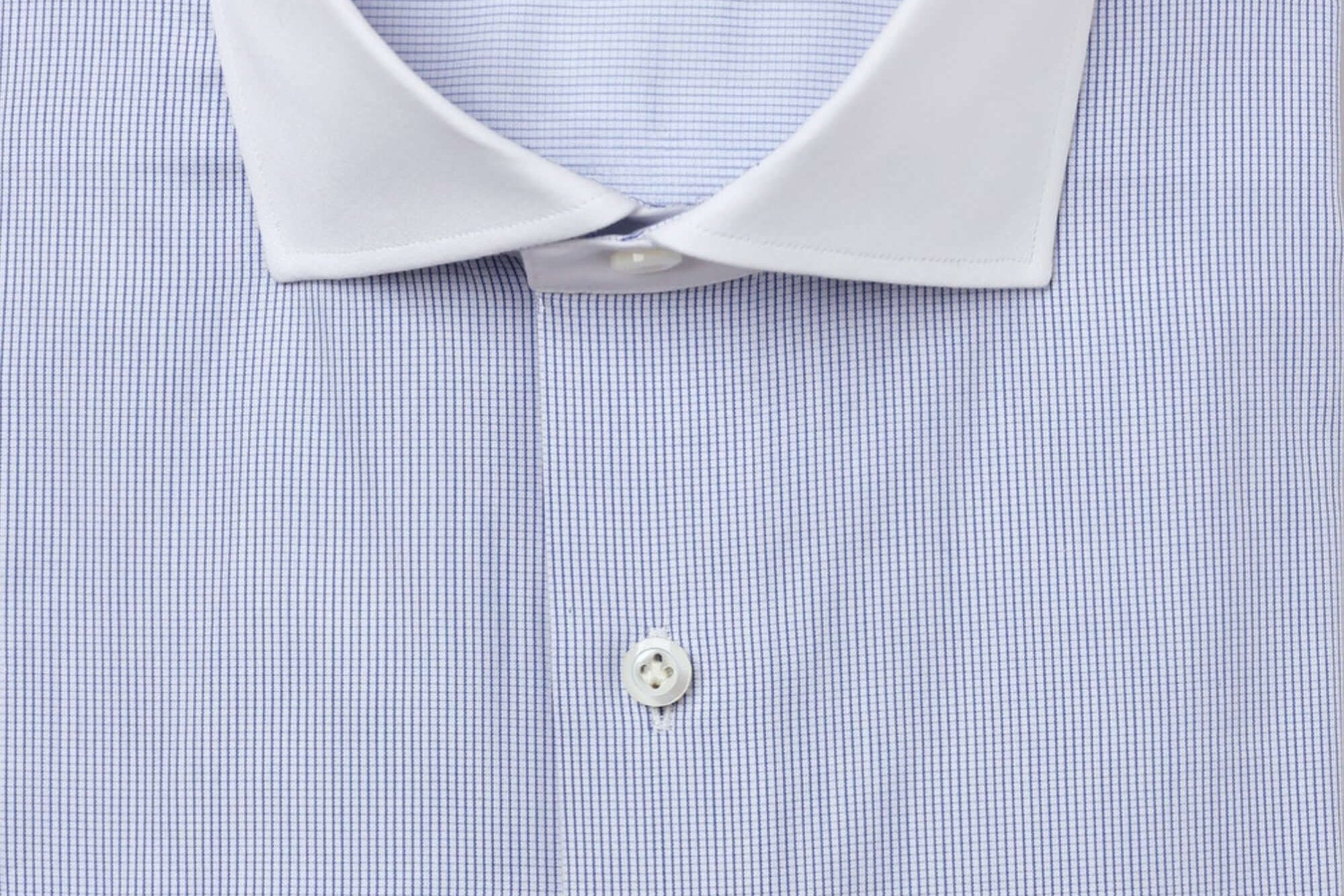 Ailey Light Blue luxury men's dress shirt contrast collar – Treffort