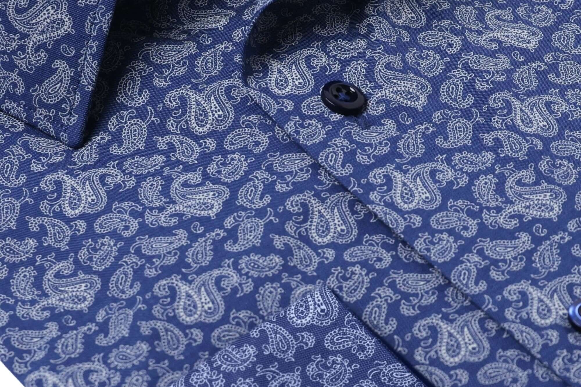 Barrow Blue Tan paisley luxury men's dress shirt – Treffort