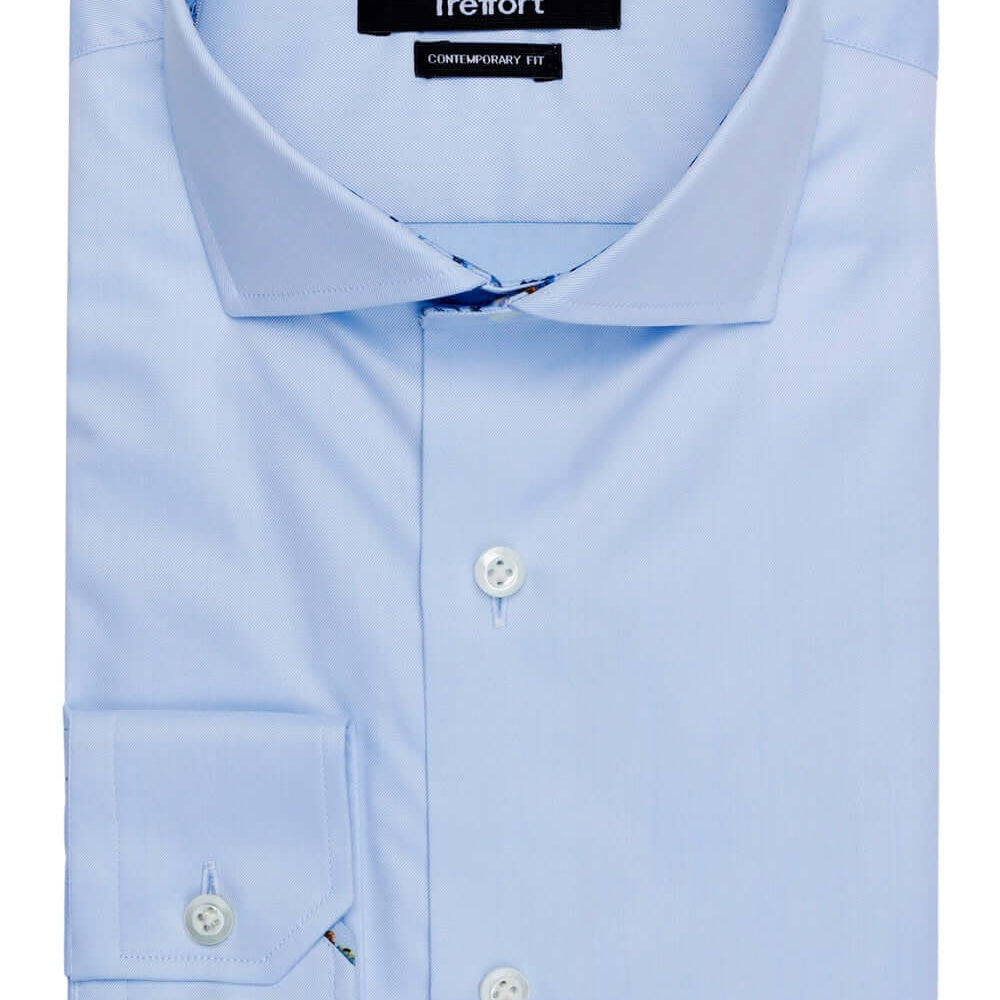 Bennett Light Blue multicolor luxury men's dress shirt – Treffort