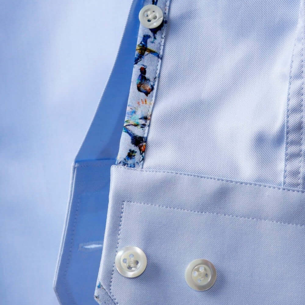Bennett Light Blue multicolor luxury men's dress shirt – Treffort