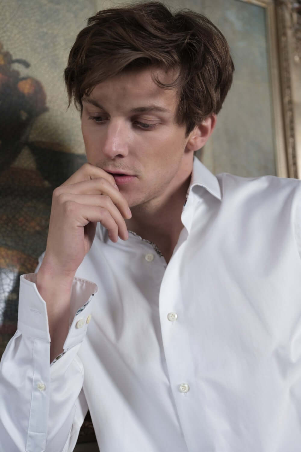 Bennett White multicolor luxury men's dress shirt – Treffort