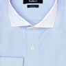 Cooper Light Blue luxury men's dress shirt white collar – Treffort