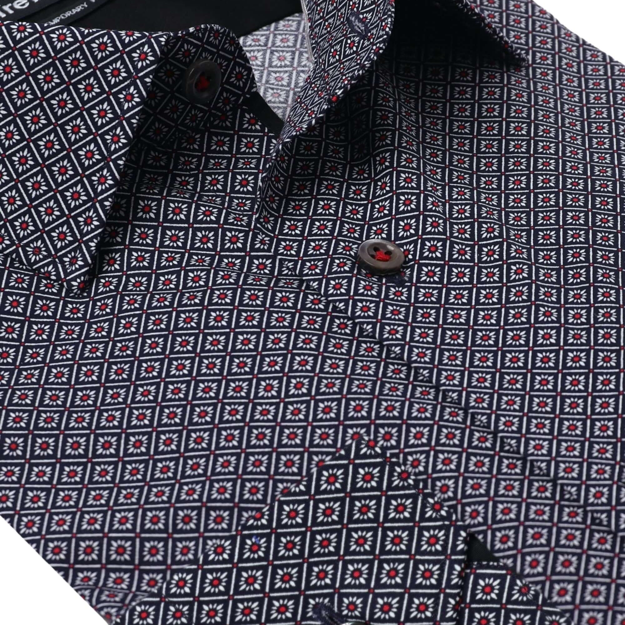 Exchange Red Black  luxury men's dress shirt – Treffort