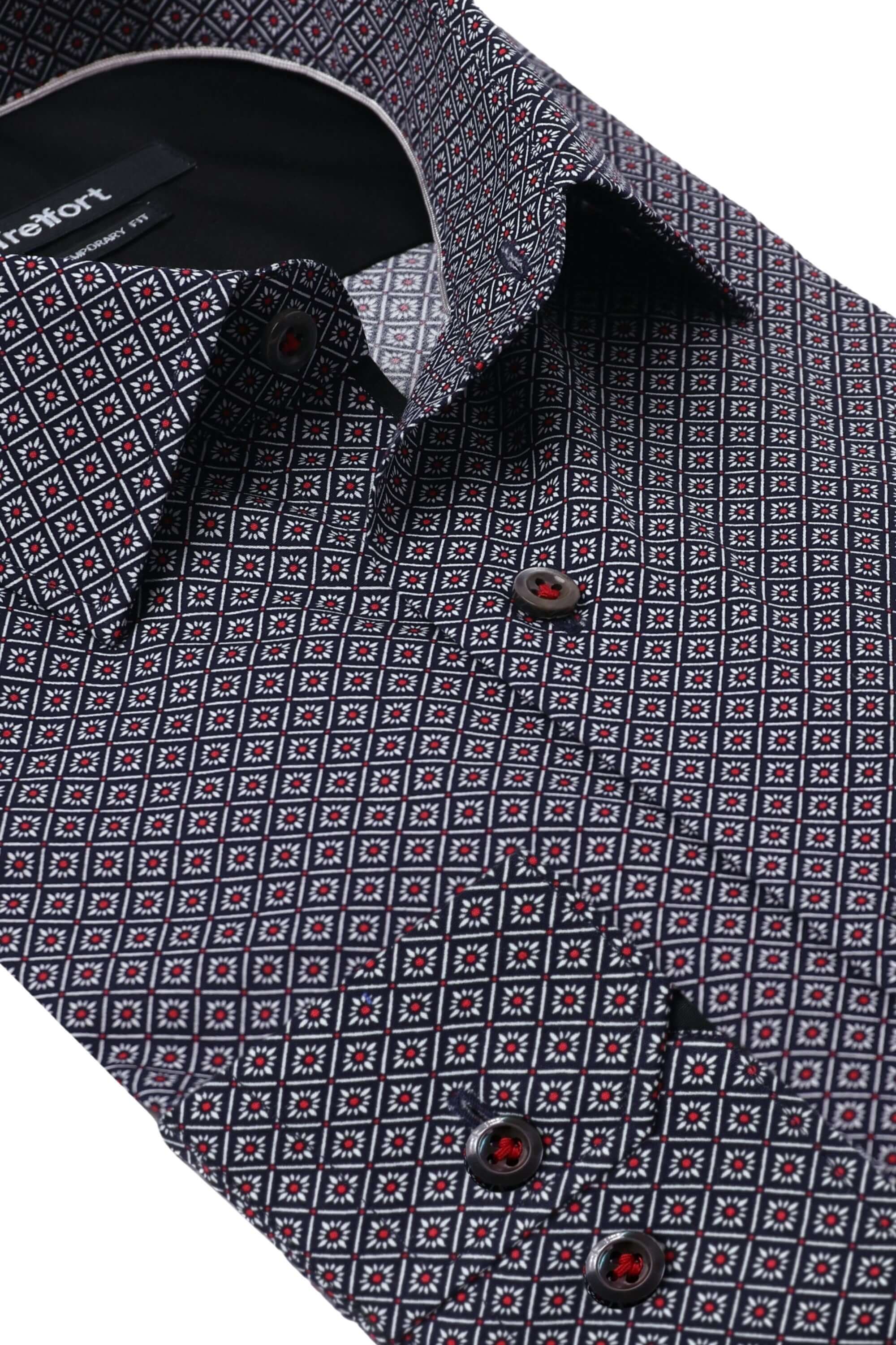Exchange Red Black  luxury men's dress shirt – Treffort