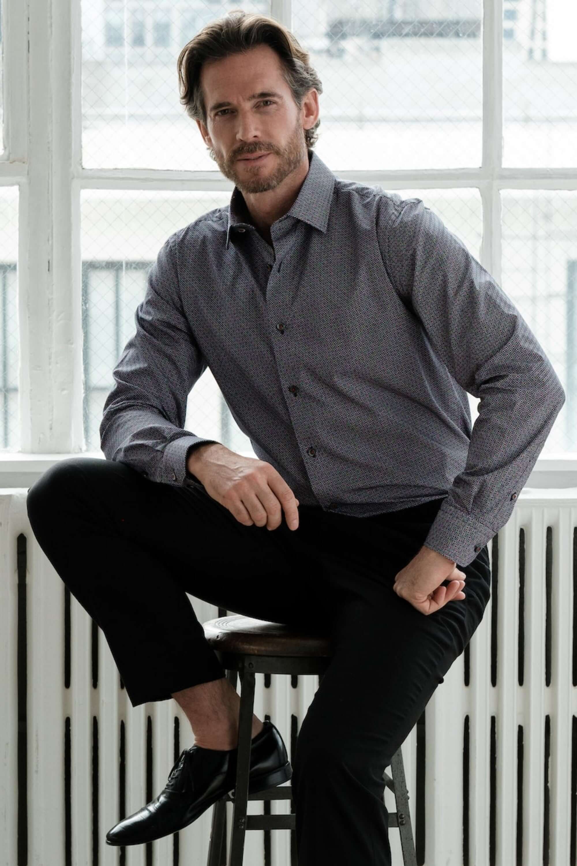 Exchange Red Black  luxury men's dress shirt – Treffort