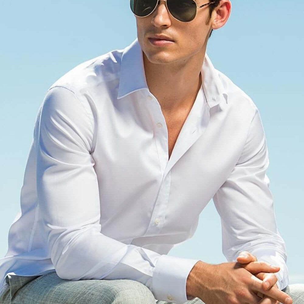 Evans White luxury men's dress shirt – Treffort