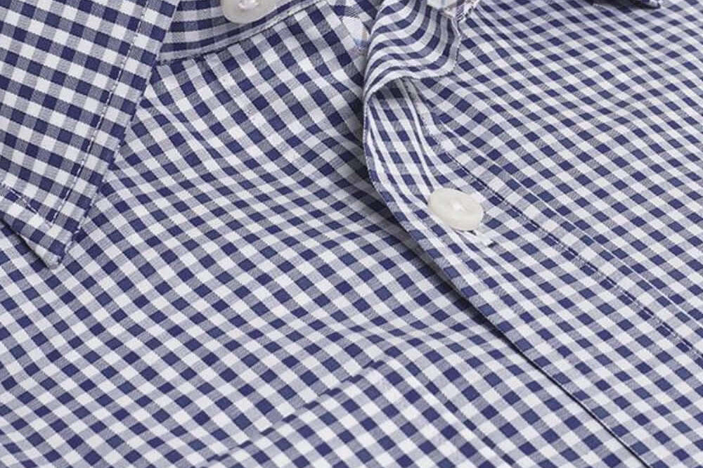 Grant Navy White luxury men's dress shirt contrast cuff – Treffort