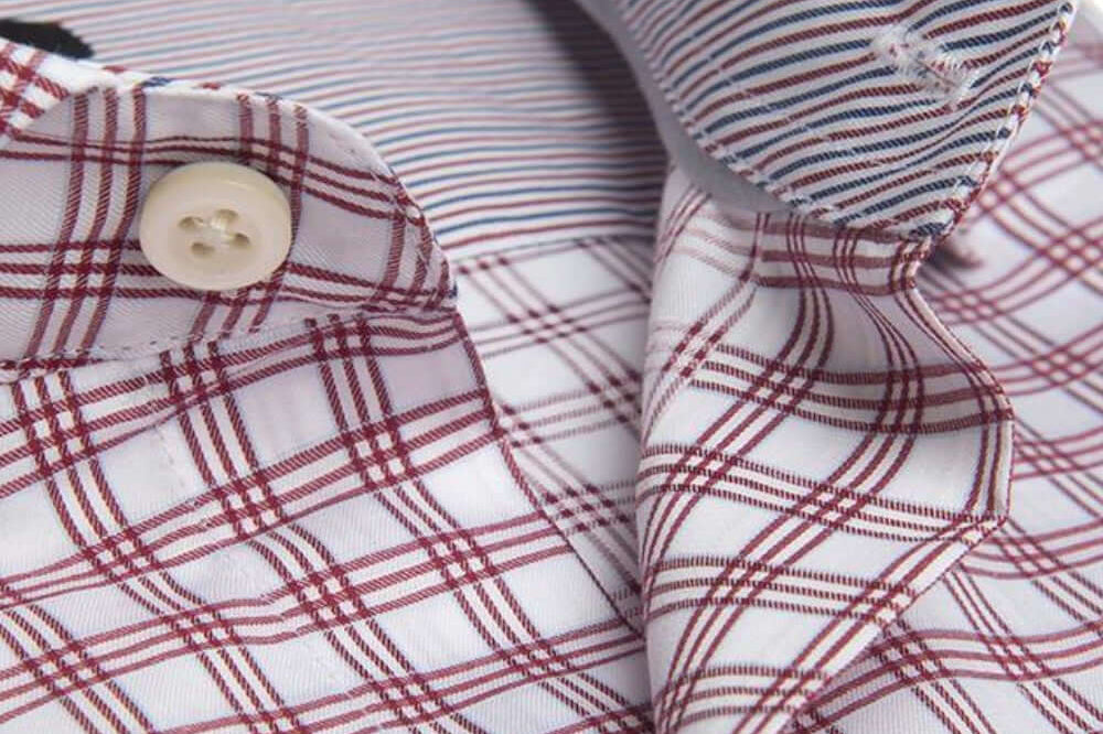 Lenox Maroon White checkered luxury men's dress shirt – Treffort