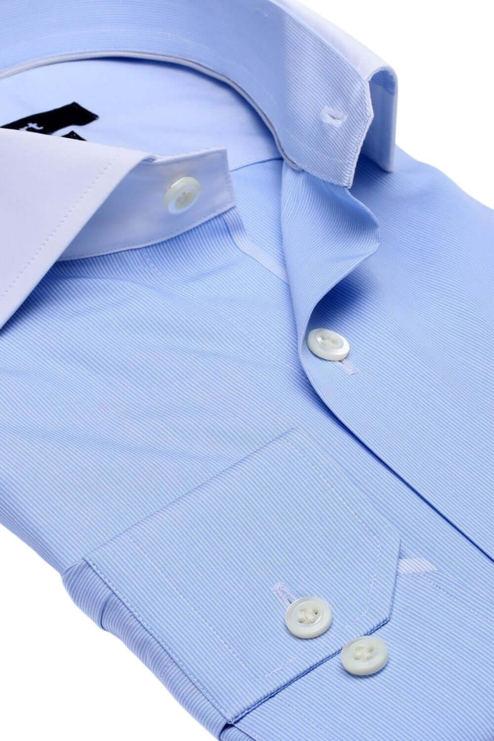 Ludlow Sky Blue luxury men's slim fit dress shirt – Treffort