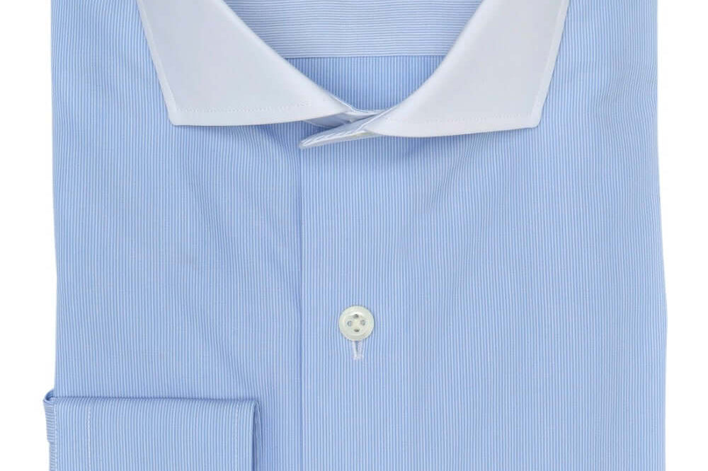 Ludlow Sky Blue luxury men's slim fit dress shirt – Treffort