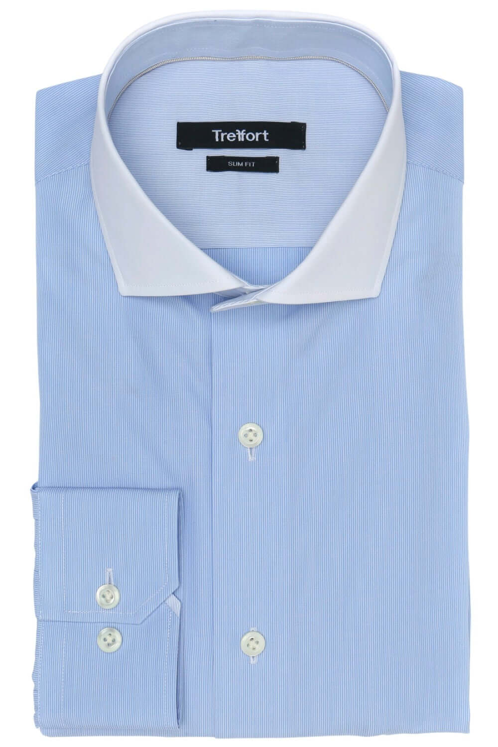 Ludlow Sky Blue luxury men's slim fit dress shirt – Treffort