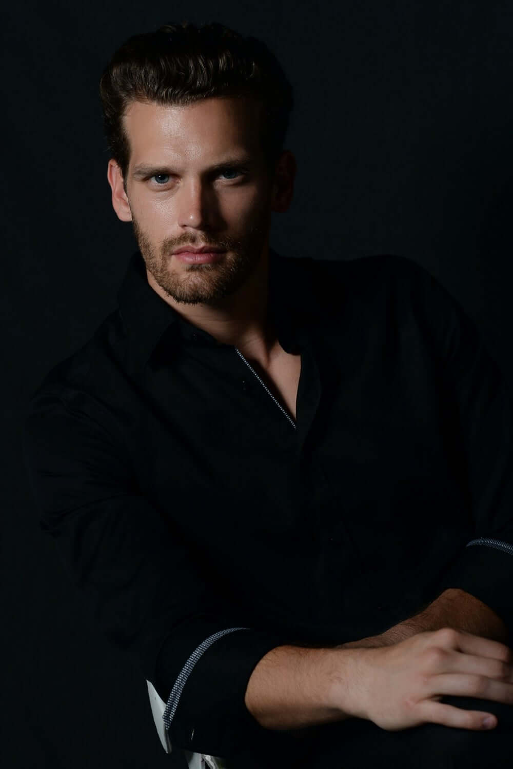 Benson Black luxury men's dress shirt – Treffort