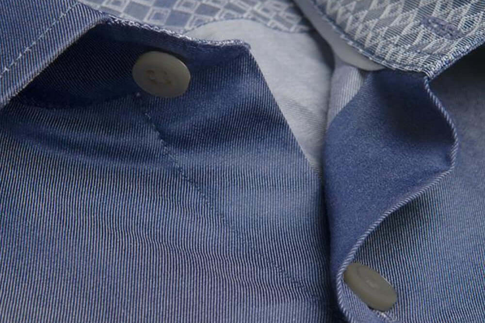 Mercer Navy Blue hidden pattern luxury men's dress shirt – Treffort