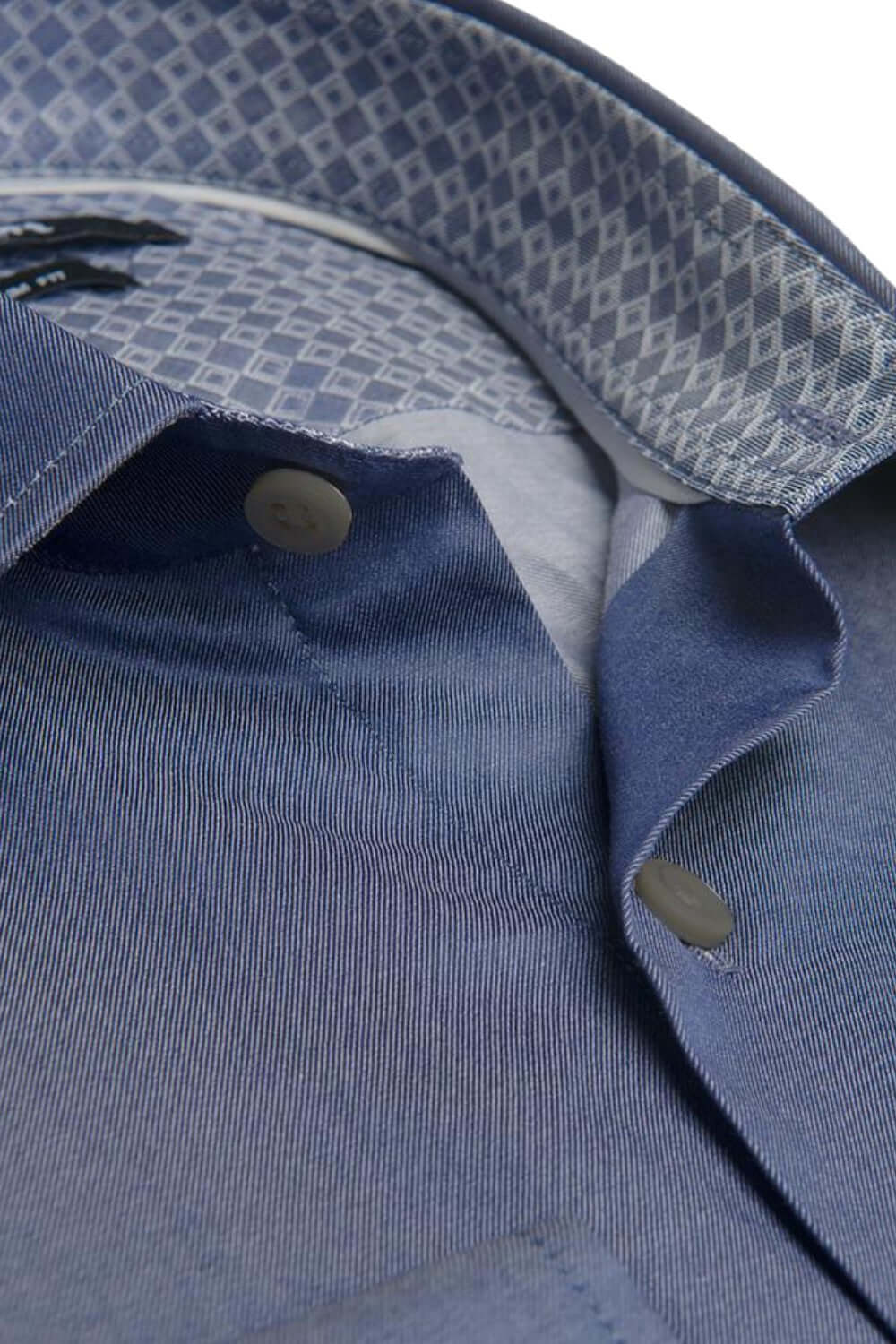 Mercer Navy Blue hidden pattern luxury men's dress shirt – Treffort