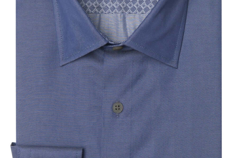 Mercer Navy Blue hidden pattern luxury men's dress shirt – Treffort