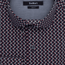 Sakura Print Black Multicolor geometric luxury men's dress shirt – Treffort