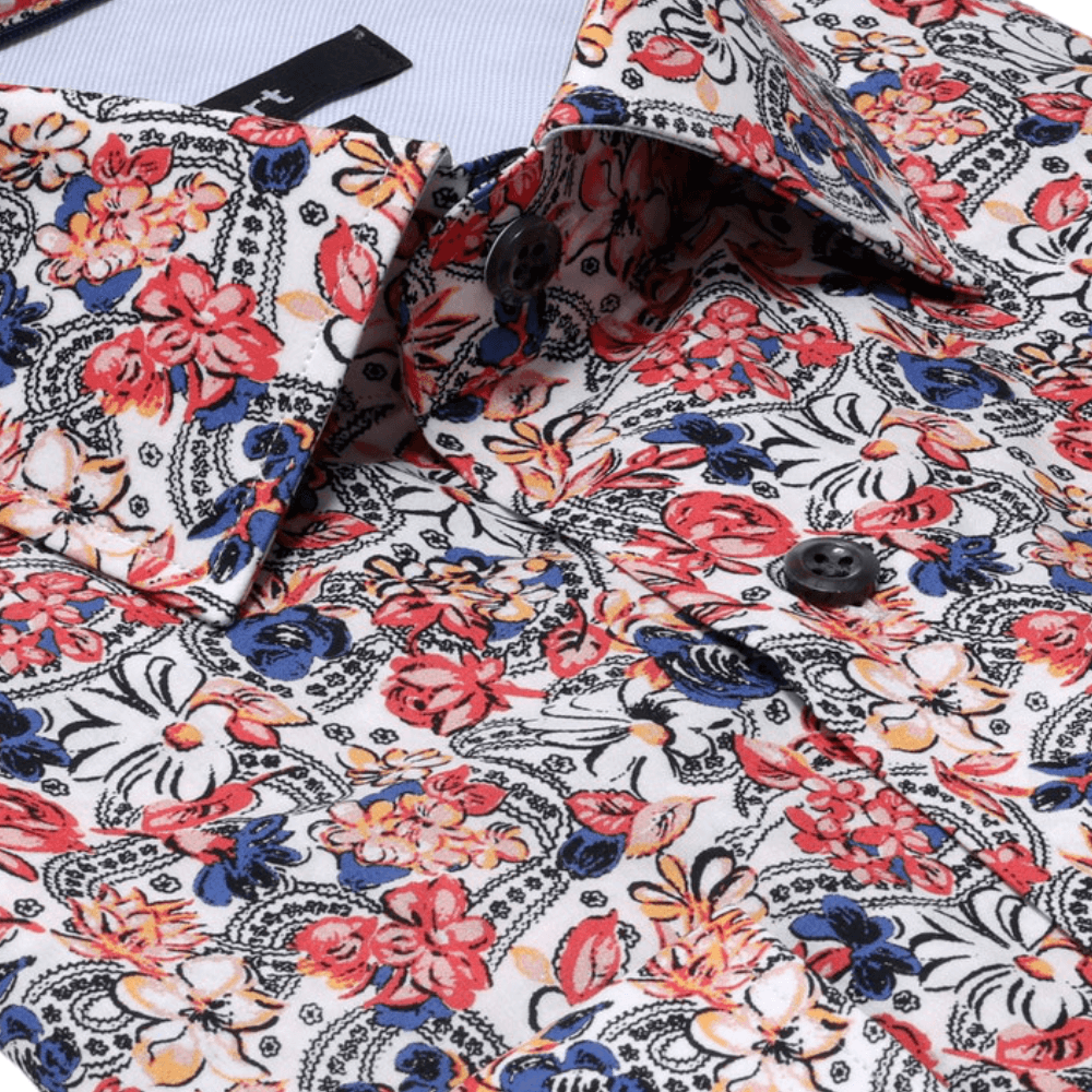 Bowery multicolor floral print luxury men's dress shirt – Treffort
