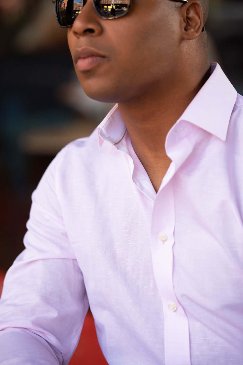 Tudor Pink micro-check luxury men's dress shirt contrast collar – Treffort
