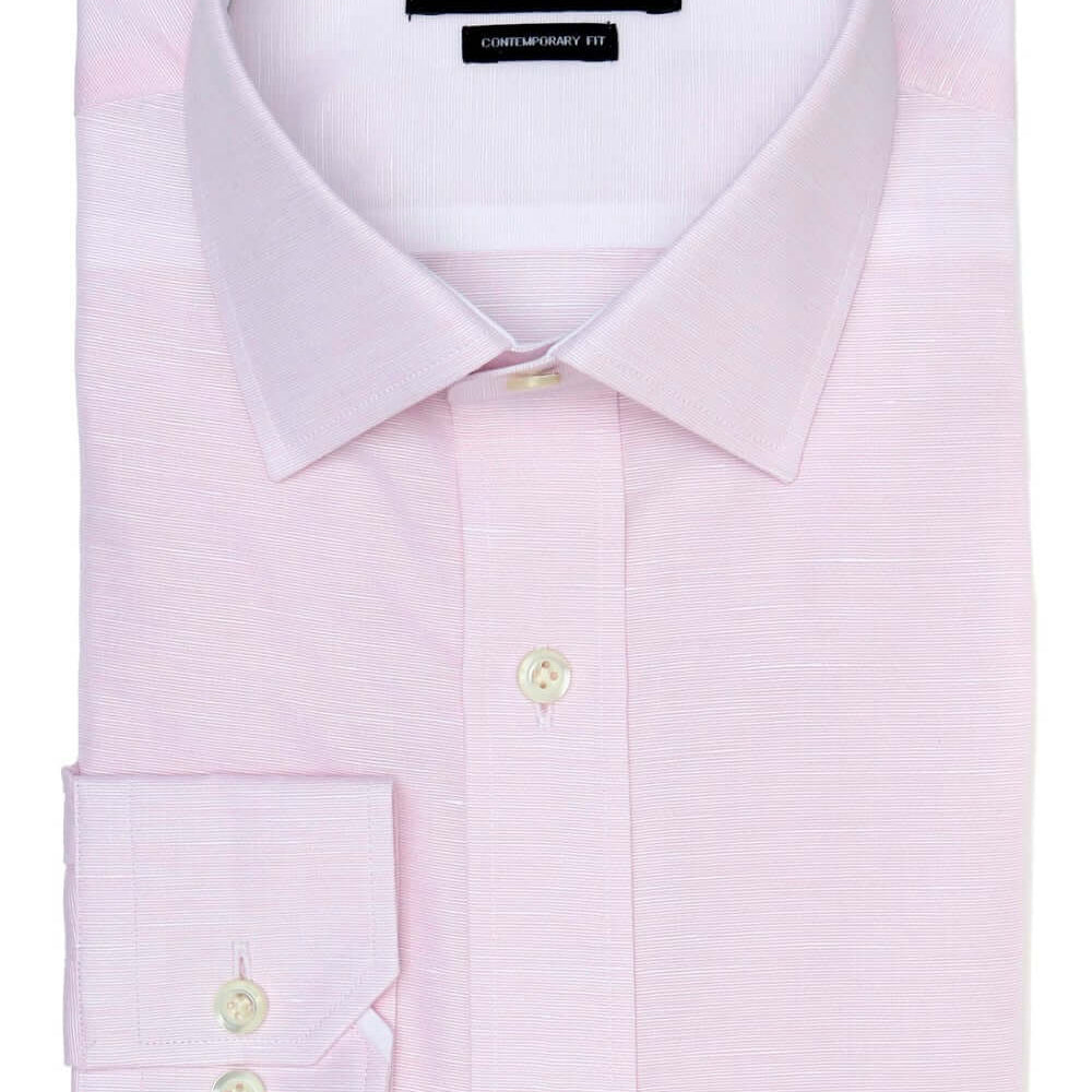 Tudor Pink micro-check luxury men's dress shirt contrast collar – Treffort