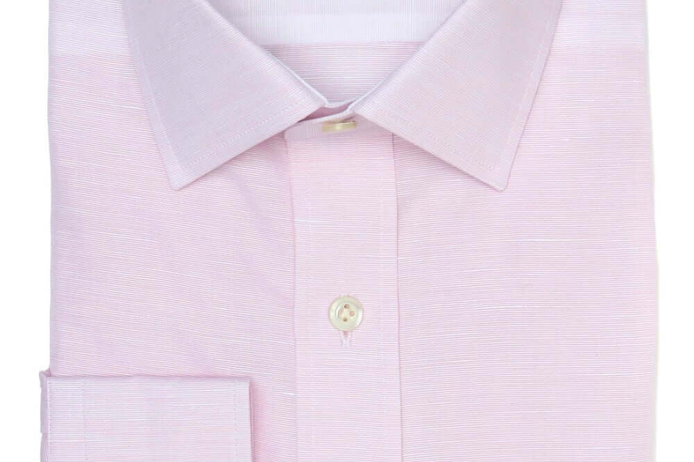 Tudor Pink micro-check luxury men's dress shirt contrast collar – Treffort