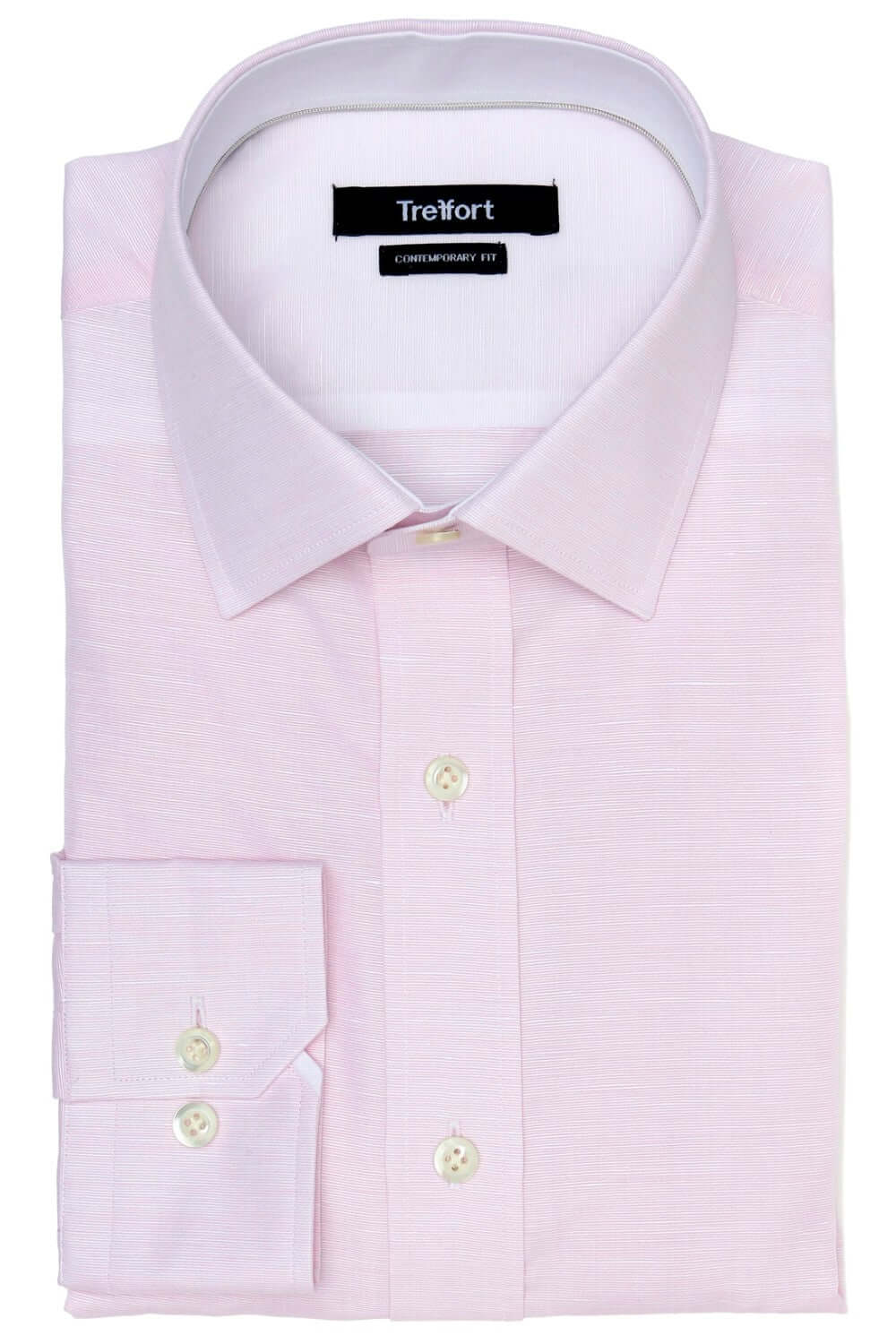 Tudor Pink micro-check luxury men's dress shirt contrast collar – Treffort