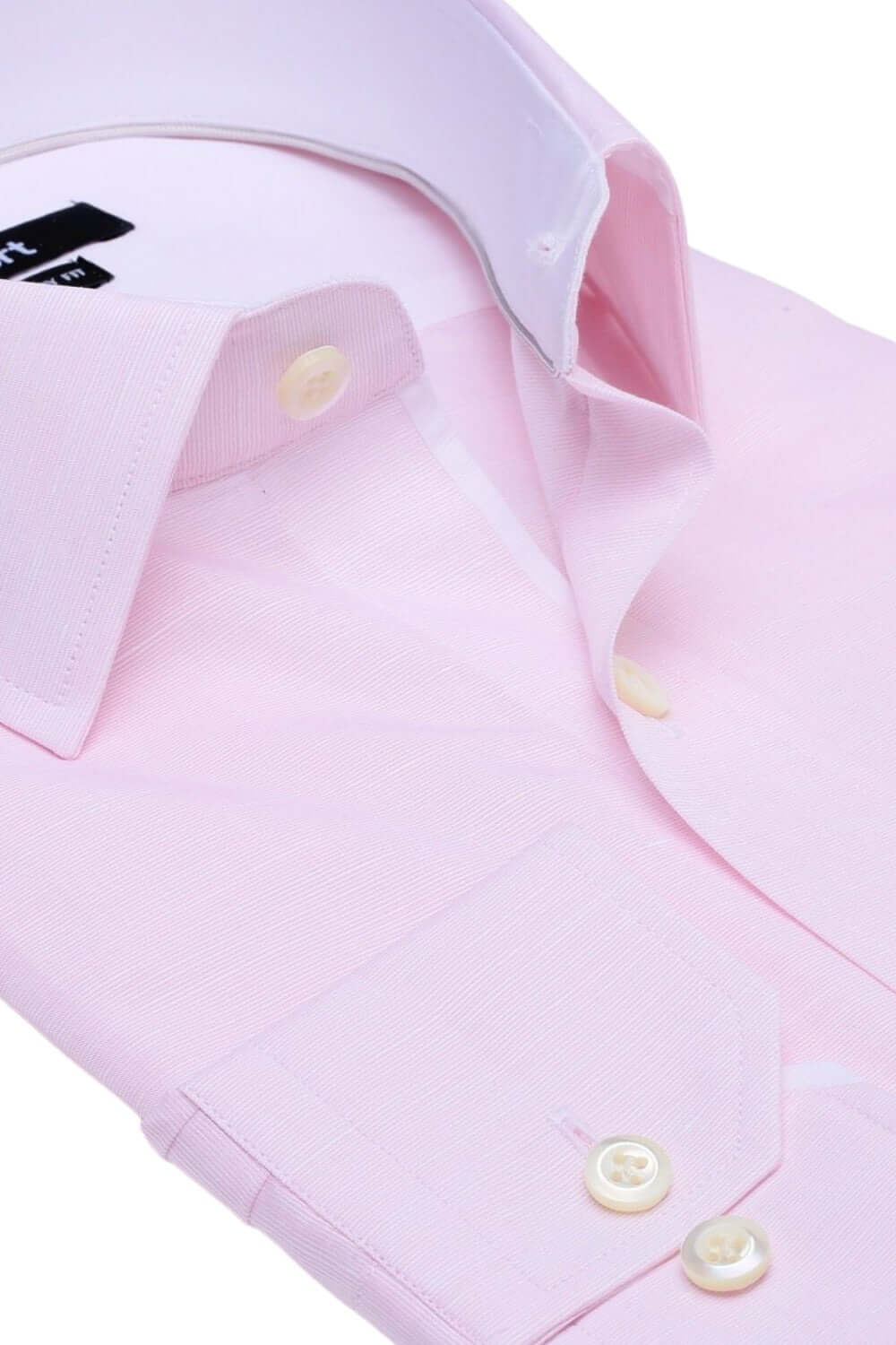 Tudor Pink micro-check luxury men's dress shirt contrast collar – Treffort