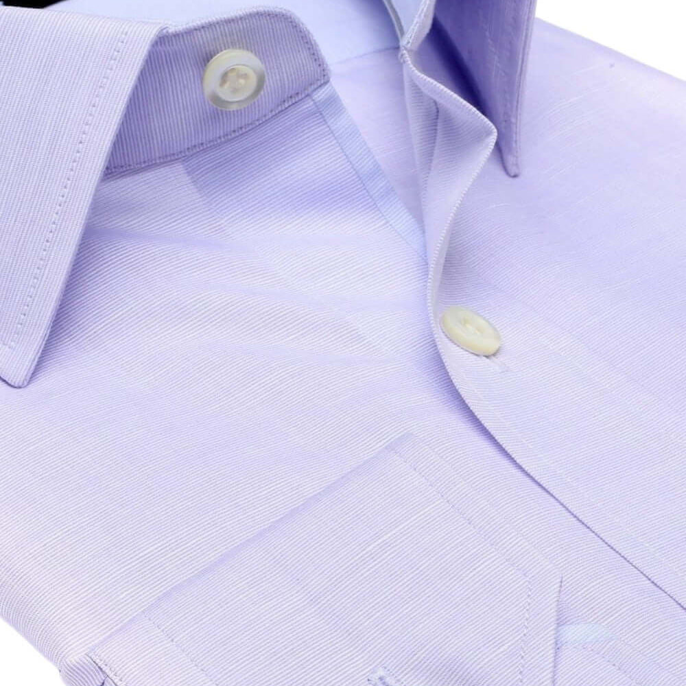Tudor Purple micro-check luxury men's dress shirt contrast collar – Treffort